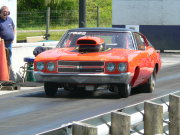 Orange NOVA Drag Car with Black Vinyl Top